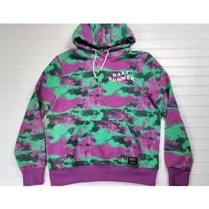 WESC Tie Dye Hoodie Purple Green Pullover Streetwear Size Medium Unisex